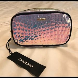 Bebe makeup bag. Metallic and very pretty!